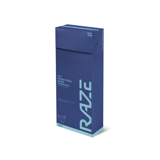 RAZE 4-Ply Antibacterial Mask - Navy