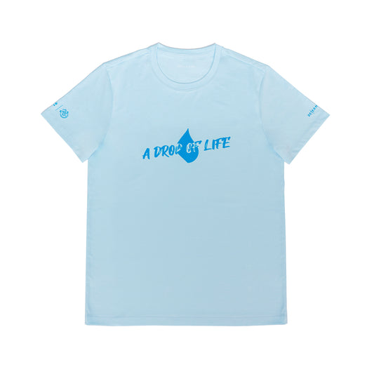 DETERMINANT X A DROP OF LIFE Super Soft Crew Neck T-Shirt - Light Blue